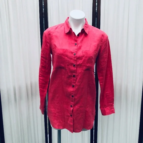 Boden The Linen Shirt Womens 4L - Picture 6 of 8